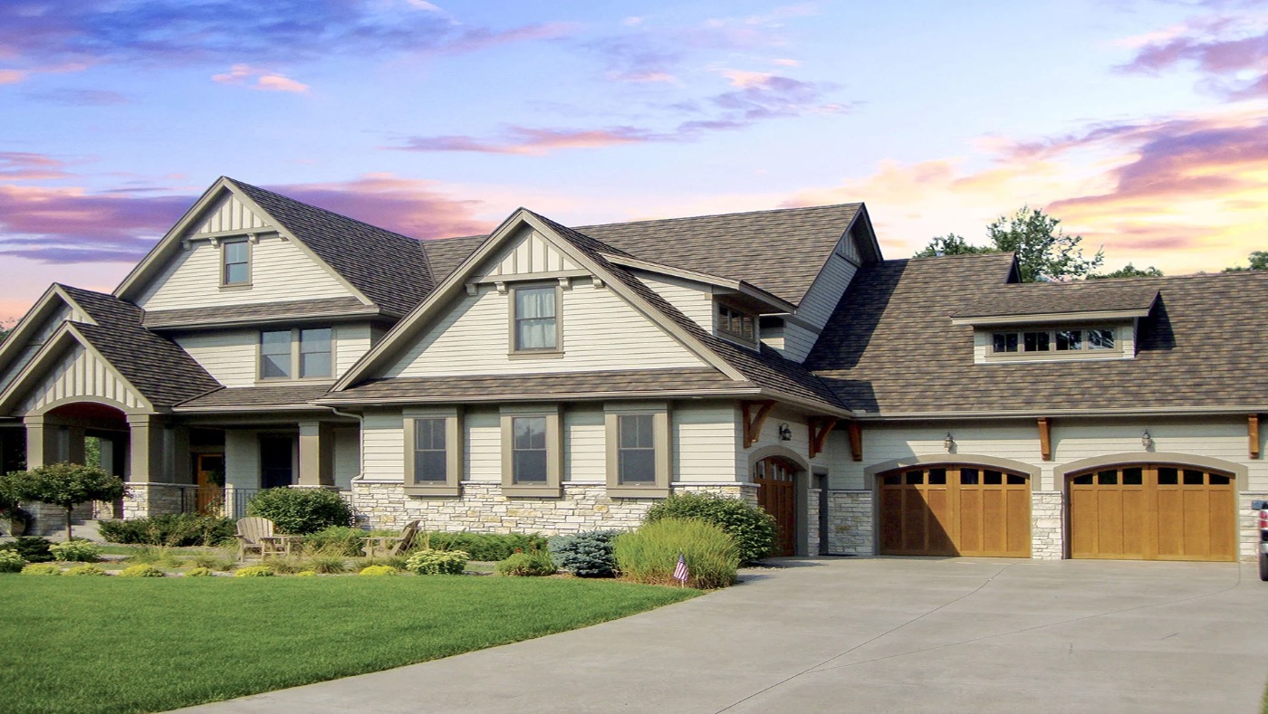 Stone and metal roofing combination